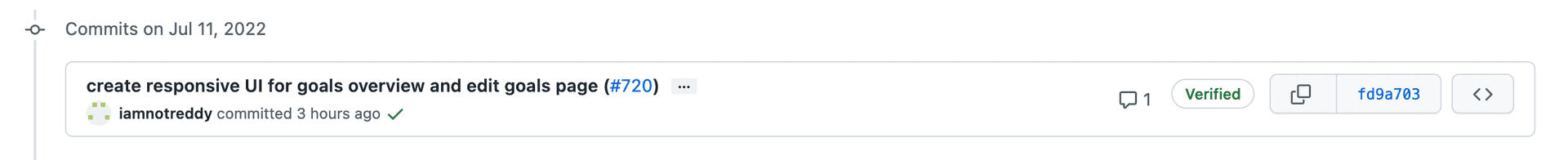 Good Commit Example